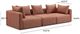 TOV Furniture Hangover 3-Piece Red 112" Modular Sofa-1