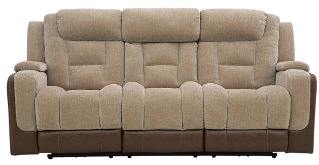 Signature Design by Ashley® Ultimax Brownstone Power Reclining Sofa with Adjustable Headrest-3