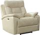 Elements International Trinidad Pebble Cream Power Recliner-0