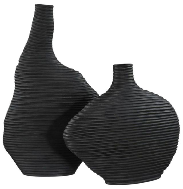 Uttermost® Duostacked 2-Piece Matte Black Vase Set-0