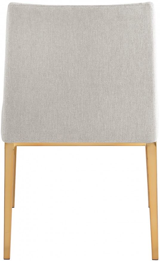 Meridian Furniture Haines Beige/Gold Upholstered Dining Side Chair-3