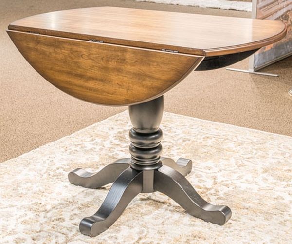 Signature Design by Ashley® Clorazi Brown Top Round Dining Table with Black Base-2