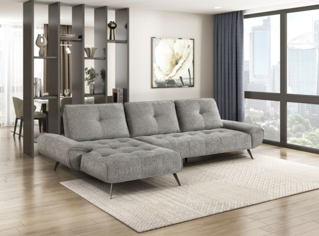 Homelegance® Dominic 2-Piece Dove Gray Left-Arm Facing Sectional and Chaise-1