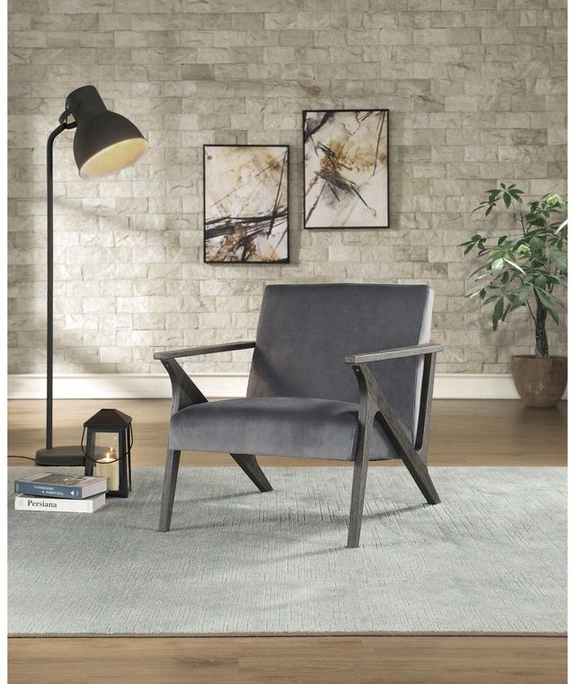 Mazin Furniture Coriana Gray Accent Chair-2