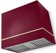 AGA Loge 36" Cranberry Wall Mounted Range Hood with Polished Brass Trim-0