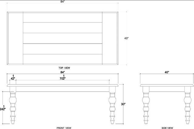Bramble Customizable Madison 84" Dining Table-1
