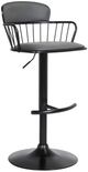 Armen Living Nash Black/Gray Adjustable Bar Stool-0