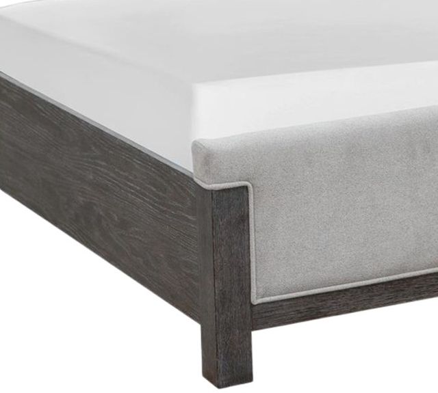 Magnussen Home® Plum Creek Elite Dove/Ravenwood Black Queen Upholstered Panel Bed-2