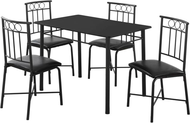 Monarch Specialties Inc. 5 Piece Black Dining Room Set-0
