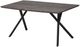 Mazin Furniture Memphis Gray Dining Table with Black Metal Legs-0
