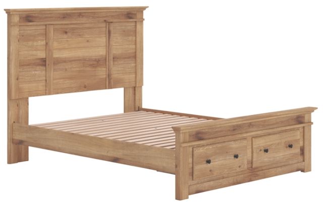 Signature Design by Ashley® Fenderport Tan 68" Queen Panel Storage Bed-3