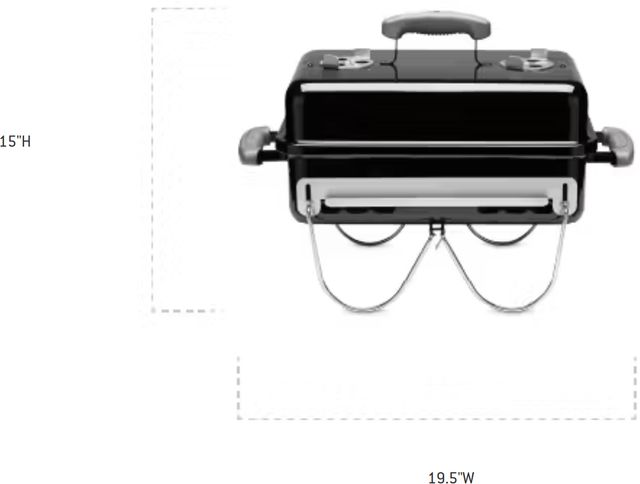 Weber® Go-Anywhere® 20" Black Charcoal Portable Grill-1