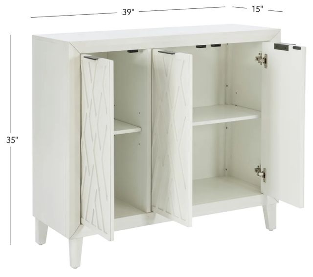 Powell® Shiloh Antique White Accent Cabinet-2