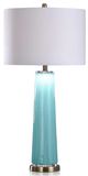 Stylecraft Solapur Sky Ocean Blue/White Table Lamp-0