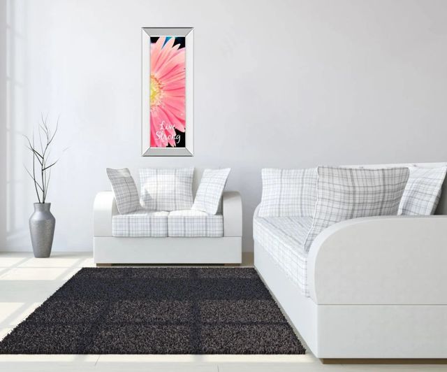 Classy Art Live Strong Daisy by Susan Bryant Mirror Framed Wall Art-2