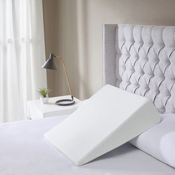 Olliix by Sleep Philosophy White Memory Foam Wedge Pillow-3