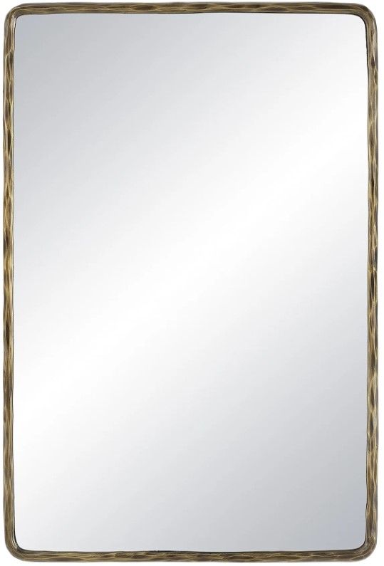 Renwil® Ivory Dark Antique Brushed Brass Accent Mirror-0