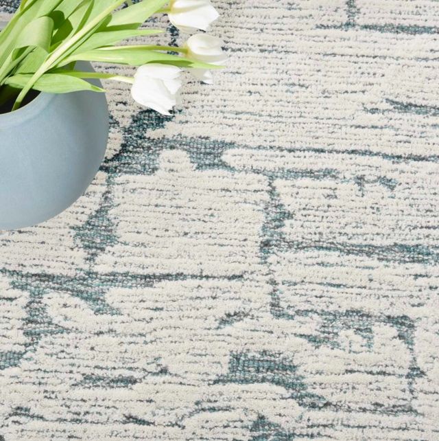 Nourison Home™ Calvin Klein CK009 Sculptural Teal 5'x7' Area Rug-2