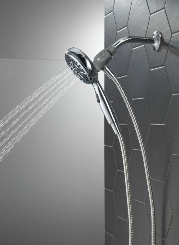 Delta Universal Showering Chrome 6-Setting SureDock® Magnetic Hand Shower-2
