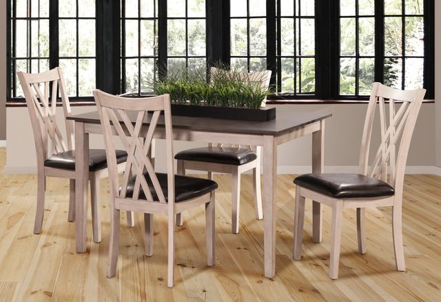 New Classic® Home Furnishings Paige 5-Piece Two-Tone Rectangle Dining Set-0