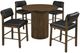 Coaster® Hamlyn 5-Piece Black/Walnut Counter Dining Set-0