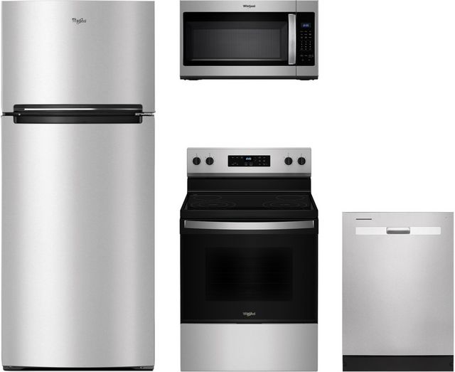 Whirlpool® 4 Piece Stainless Steel Kitchen Package | Bargain Supply