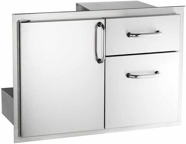 American Outdoor Grill 18" x 30" Stainless Steel Door With Double Drawer-0
