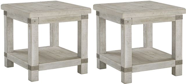 Signature Design by Ashley® Carynhurst 2-Piece White Wash Gray End Tables Set-0