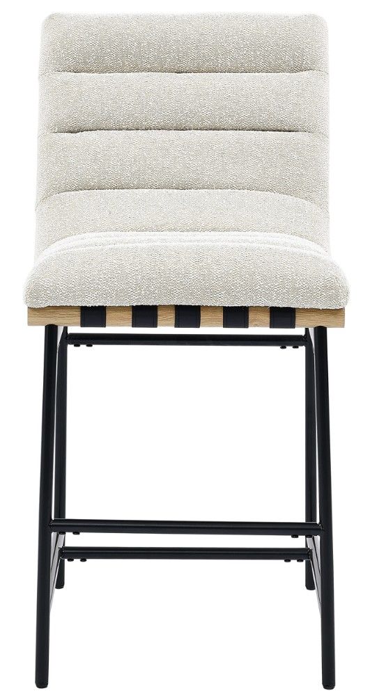 Steve Silver Co. Nicco 2-Piece Black-Eggshell Counter Stool-2