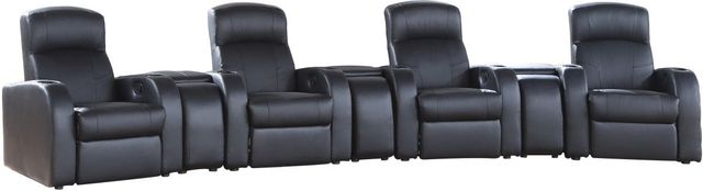 Coaster® Cyrus 7-Piece Black Home Theater Seating Set-0