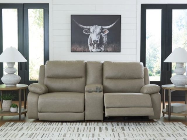 Signature Design by Ashley® Narwhal Place 3-Piece Pebble Power Reclining Small Spaced Sectional with Storage Console-5