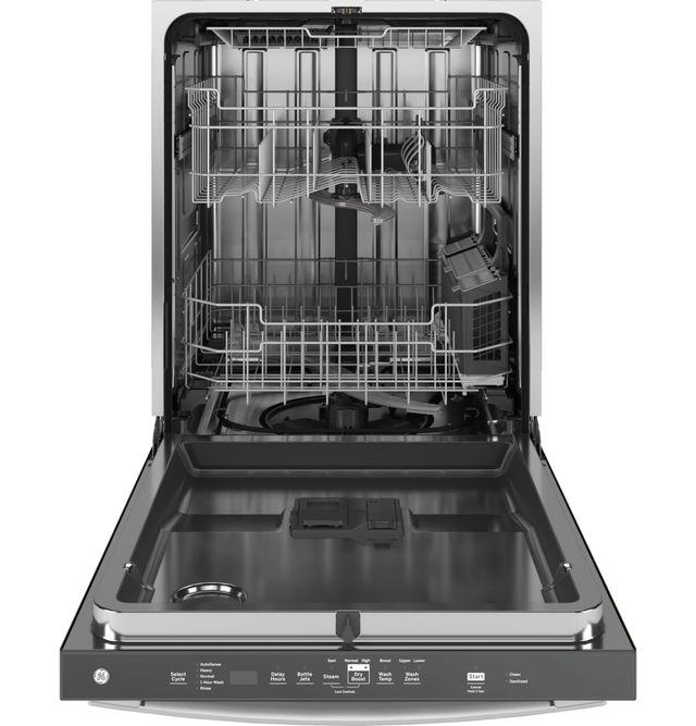 GE® ENERGY STAR® 24" White Top Control Built-In Dishwasher with Sanitize Cycle-2
