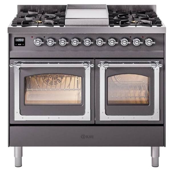 Ilve® Nostalgie II Noblesse 40'' Graphite Matte Liquid Propane Pro ...