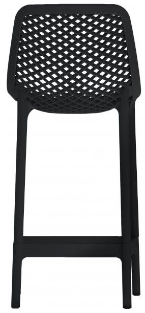 Meridian Furniture Mykonos 4-Piece Black Polypropylene Plastic Outdoor Patio Stool Set-1