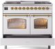 Ilve® Nostalgie II Series 40" White Pro Style Dual Fuel Range-4