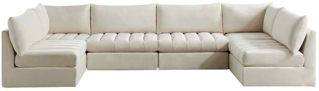 Meridian Furniture Jacob 6-Piece Cream Modular Sectional-0