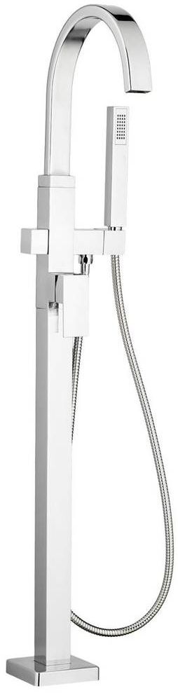 American Standard Polished Chrome Floor Mounted Freestanding Tub Filler with Hand Shower-0