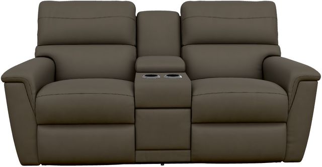 La-Z-Boy® Ava Mineral Leather Manual Reclining Loveseat with Console-1