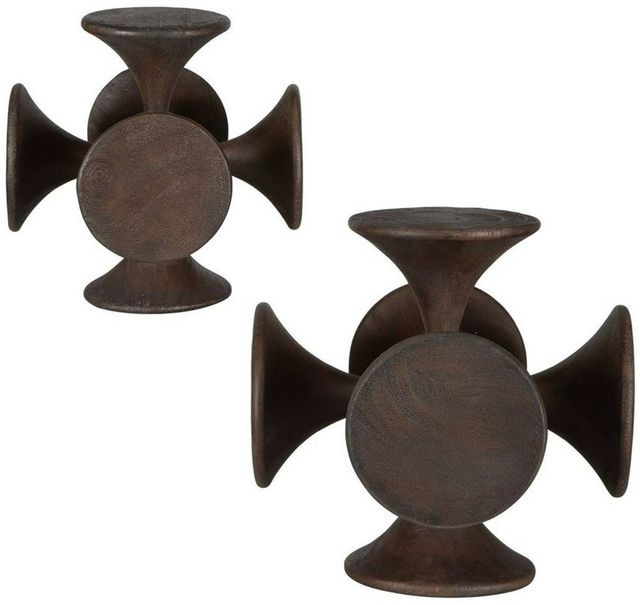 Uttermost® Balanced Harmony 2-Piece Dark Walnut Sculpture Set-3