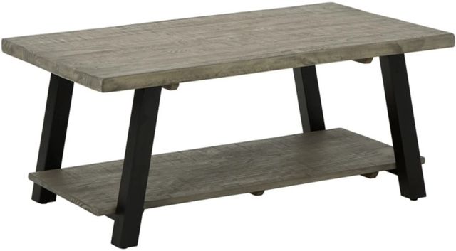 Signature Design by Ashley® Brennegan Gray Coffee Table with Black Legs-0