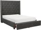 Homelegance® Fairborn Gray Upholstered Queen Storage Platform Bed-0