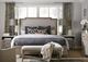 Universal Explore Home™ Playlist Harmony Linen Stone/Smoke on the Water King Upholstered Panel Bed-1