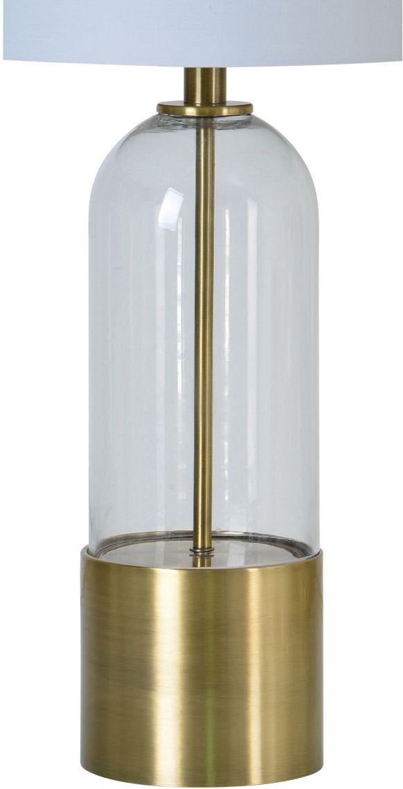 Renwil® Theodore 2-Piece Antique Brass/Clear/Off-White Table Lamp Set-3