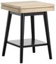 Magnussen Home® Fletcher Driftwood Accent Table with Black Base-0