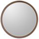 A & B Home Black Walnut Round Wall Mirror-1