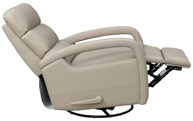 BarcaLounger® Nick Gable Dove Leather Manual Swivel Glider Recliner-1