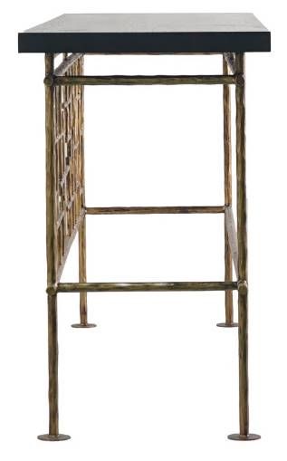 YHD Aurelio Espresso Console with Brass Base-3