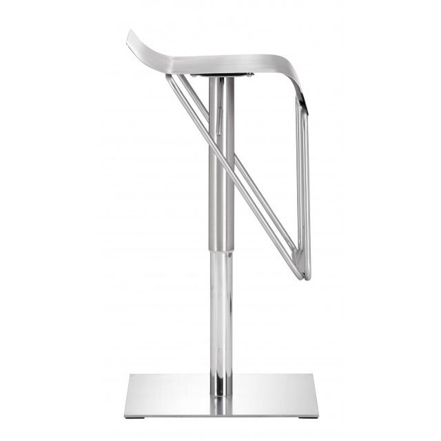 Zuo® Modern Dazzer Brushed Stainless Steel Bar Stool-1