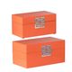 A & B Home 2-Piece Orange Decorative Box Set-0
