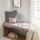 Olliix by Intelligent Design Blush Azza Poly Chenille Square Floor Pillow Cushion-4